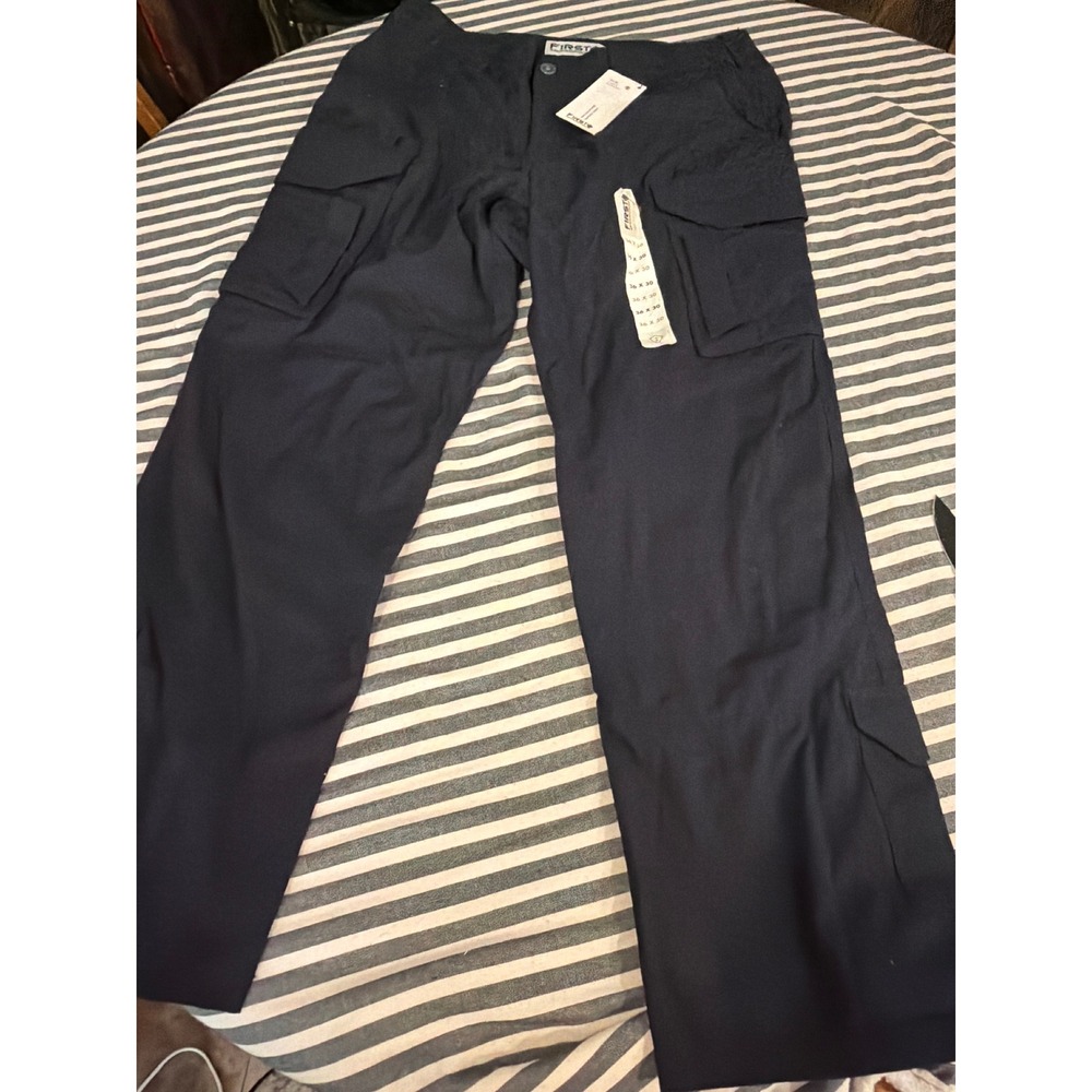 First Tactical V2 Tactical Pants Mens 36x30 Black Ripstop Cargo Work Trousers